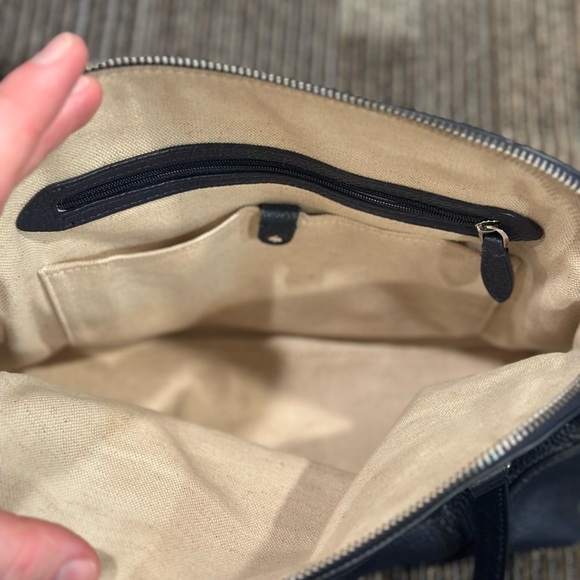 Kate Spade Carolyn Navy Blue Pebbled Leather Shoulder Bag Purse - Picture 8 of 15